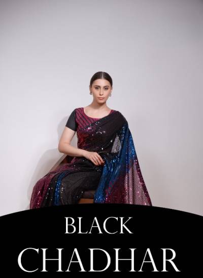 Balck Chadhar By Fashion Berry Designer Partywear Saree Collection